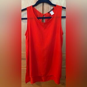 Happening in the Present Red Sleeveless Blouse Size Small Made in USA